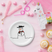 Snowman Paper Plate Pappteller (Party)