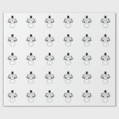 Snowman Paper Plättchen Weihnachtswrapping Paper Geschenkpapier (Flach)