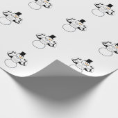 Snowman Paper Plättchen Weihnachtswrapping Paper Geschenkpapier (Ecke)