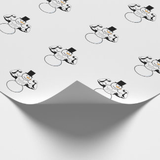 Snowman Paper Plättchen Weihnachtswrapping Paper Geschenkpapier