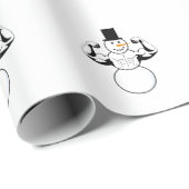 Snowman Paper Plättchen Weihnachtswrapping Paper Geschenkpapier (Rolleneckpunkt)