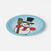 Snowman-PapierTeller Pappteller (Schrägansicht)