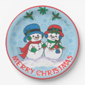 Snowman Pappteller (Vorderseite)