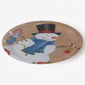 Snowman Pappteller (Schrägansicht)