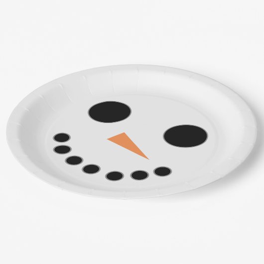 Snowman Pappteller (Schrägansicht)
