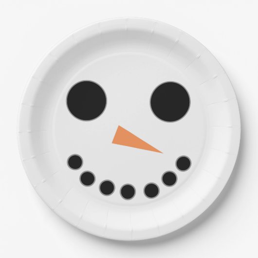 Snowman Pappteller (Vorderseite)
