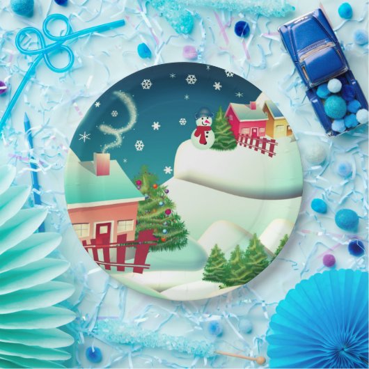 Snowman Pappteller (Party)