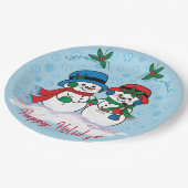 Snowman Pappteller (Schrägansicht)