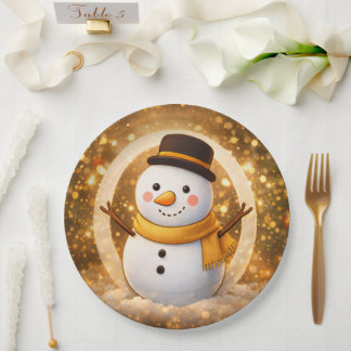 Snowman Pappteller