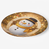 Snowman Pappteller (Schrägansicht)