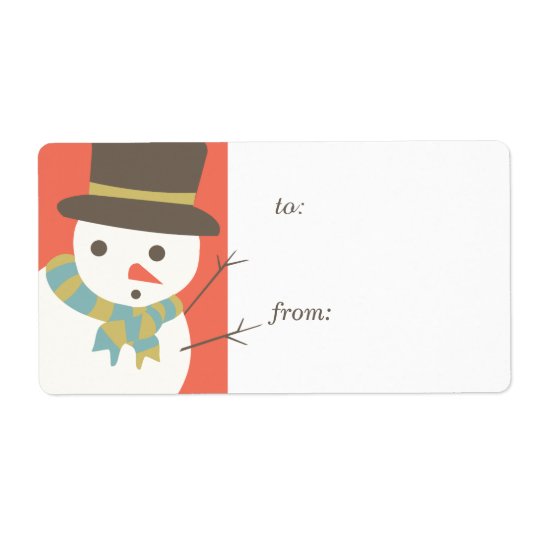 Snowman-Party-Geschenk-Umbau-Aufkleber