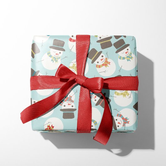 Snowman Party Holiday Gift Wrap Geschenkpapier