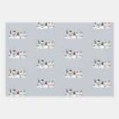 Snowman Party Holiday Wrapping Paper Geschenkpapier Set (Vorderseite 2)