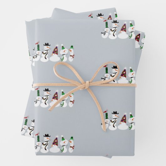 Snowman Party Holiday Wrapping Paper Geschenkpapier Set (Beispiel)