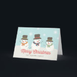 Snowman-Party-kundenspezifische Feiertagskarte<br><div class="desc">VektorSchneemannentwurf durch Shelby Allison</div>