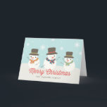 Snowman-Party-kundenspezifische Feiertagskarte<br><div class="desc">VektorSchneemannentwurf durch Shelby Allison</div>