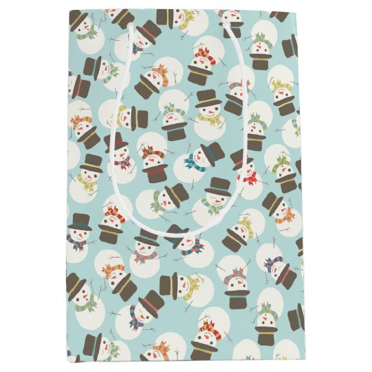 Snowman Party Mittlere Geschenktüte (Vorderseite)