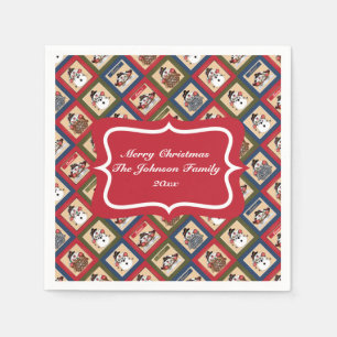 Snowman Pattern Design   Christmas Serviette