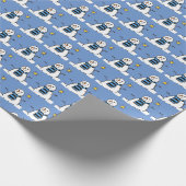 Snowman Pattern Design Geschenkpapier (Ecke)