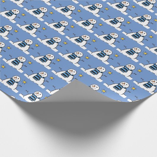 Snowman Pattern Design Geschenkpapier (Ecke)