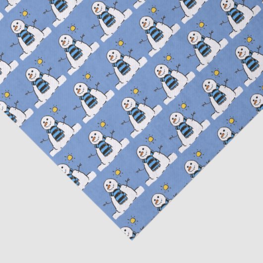 Snowman Pattern Design Seidenpapier (Detail)
