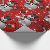Snowman Pattern Geschenkpapier (Ecke)