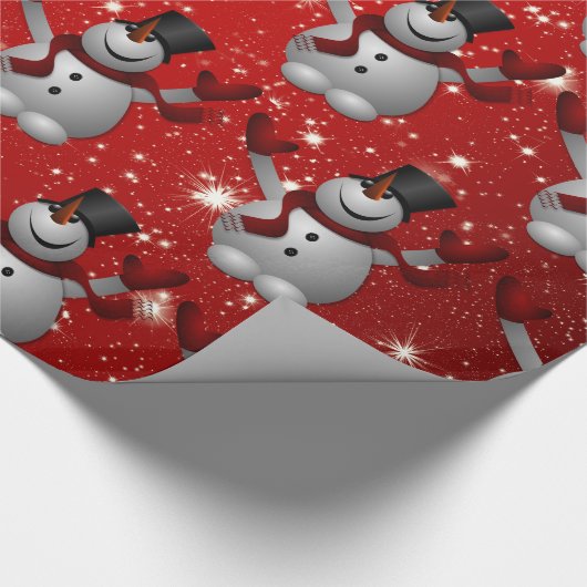 Snowman Pattern Geschenkpapier (Ecke)