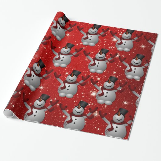 Snowman Pattern Geschenkpapier (Ungerollt)