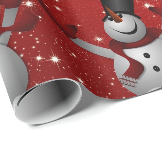 Snowman Pattern Geschenkpapier (Rolleneckpunkt)