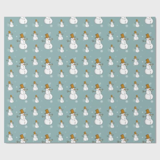 Snowman Pattern Geschenkpapier (Flach)