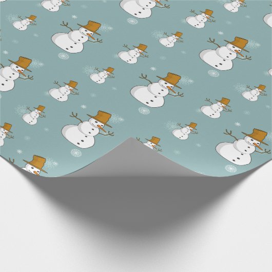 Snowman Pattern Geschenkpapier (Ecke)