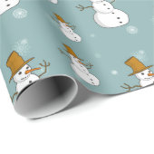 Snowman Pattern Geschenkpapier (Rolleneckpunkt)