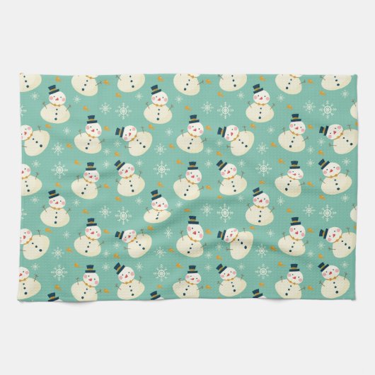 Snowman Pattern Geschirrtuch (Horizontal)