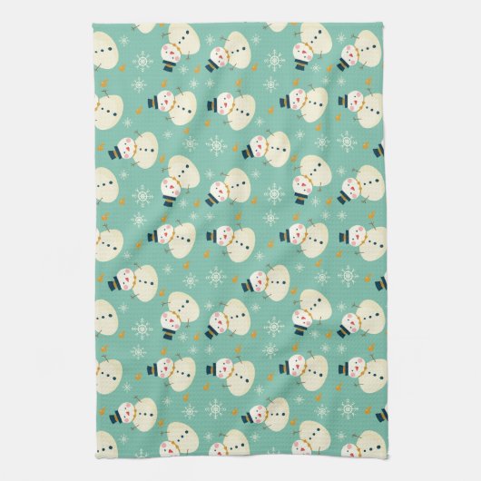Snowman Pattern Geschirrtuch (Vertikal)