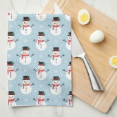 Snowman pattern geschirrtuch (Viertel Falte)
