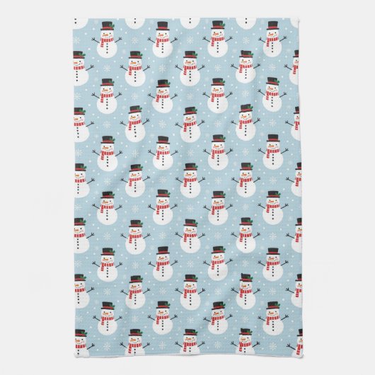 Snowman pattern geschirrtuch (Vertikal)