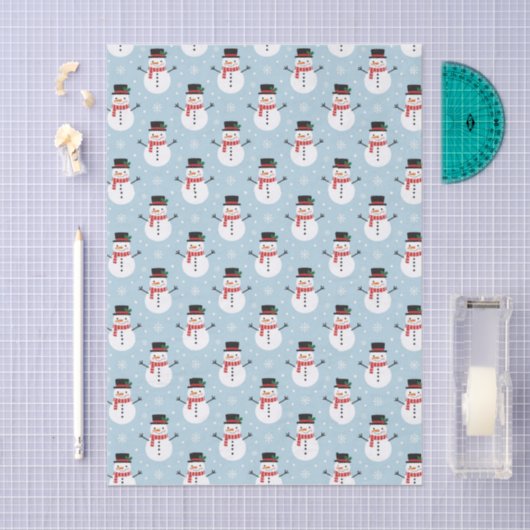 Snowman pattern seidenpapier (Handwerk)