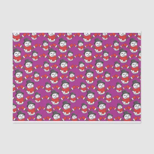 Snowman Pattern Seidenpapier (Vorderseite)