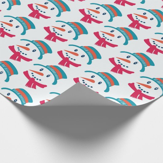 Snowman Pattern Weihnachtsgeschenk Geschenkpapier (Ecke)