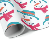 Snowman Pattern Weihnachtsgeschenk Geschenkpapier (Rolleneckpunkt)