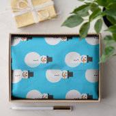 Snowman Pattern Winter Weihnachtsfeiertag Sky Blue Seidenpapier (Geschenk)
