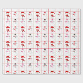 Snowman Pattern Wrapping Paper Geschenkpapier (Flach)