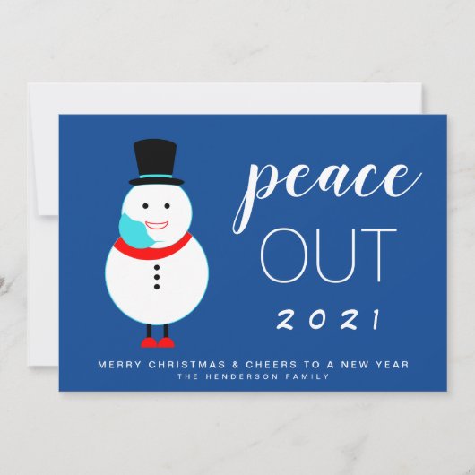 Snowman Peace Out 2021 Weihnachten (Vorderseite)
