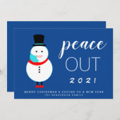 Snowman Peace Out 2021 Weihnachten (Vorne/Hinten)