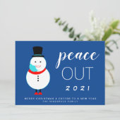 Snowman Peace Out 2021 Weihnachten (Stehend Vorderseite)