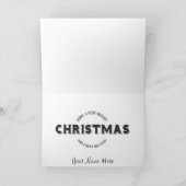 Snowman Peeking Personalized Christmas Card Karte (Innenseite)