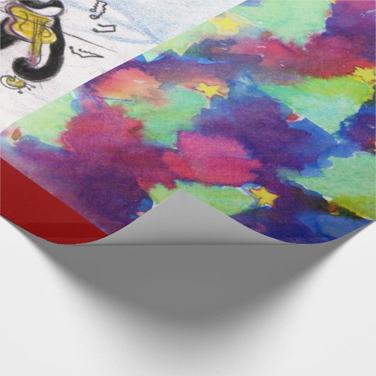 SNOWMAN, PENGUIN'S SERENADE UND FARBHAFTE XMAS BÄU GESCHENKPAPIER (Ecke)