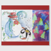 SNOWMAN, PENGUIN'S SERENADE UND FARBHAFTE XMAS BÄU GESCHENKPAPIER (Flach)