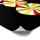 Snowman Peppermint Candies Merry Christmas Pajamas Poster (Ecke)