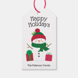 Snowman Personalisiert Geschenkanhänger